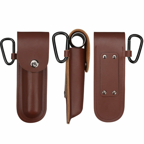 Kit de Perçage à Main avec Étui en Cuir Véritable & Alliage, Camping & Bushcraft