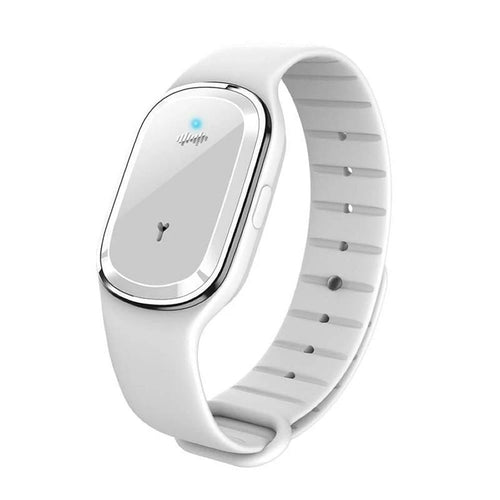 Bracelet Anti-Moustiques Électronique Super Shield — Répulsif Ultrasonique Étanche, 3 Modes (Intérieur/Extérieur/Silencieux), Silencieux, Silicone