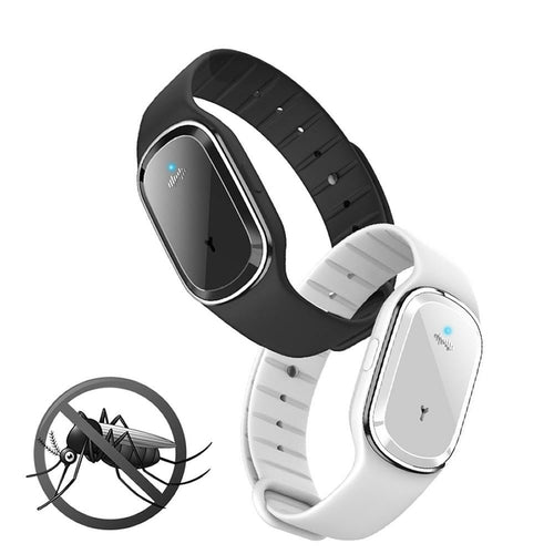 Bracelet Anti-Moustiques Électronique Super Shield — Répulsif Ultrasonique Étanche, 3 Modes (Intérieur/Extérieur/Silencieux), Silencieux, Silicone