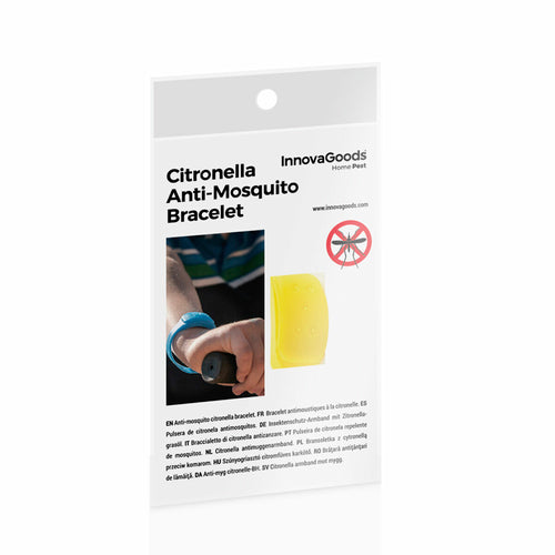 Bracelet Anti-Moustiques à la Citronnelle InnovaGoods — Bracelet Répulsif Naturel, Silicone, Ajustable (Enfant & Adulte)