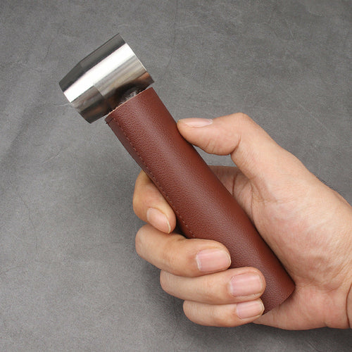 Kit de Perçage à Main avec Étui en Cuir Véritable & Alliage, Camping & Bushcraft