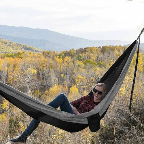 Hamac Parachute de Camping — Hammac Survival Léger pour Jardin et Extérieur, Capacité Jusqu’à 300 kg, Nylon 210T