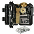 Kit de Survie d’Urgence 14 en 1 SOS EDC — Outils Tactiques & Accessoires Camping/Randonnée, Boîtier Noir Étanche